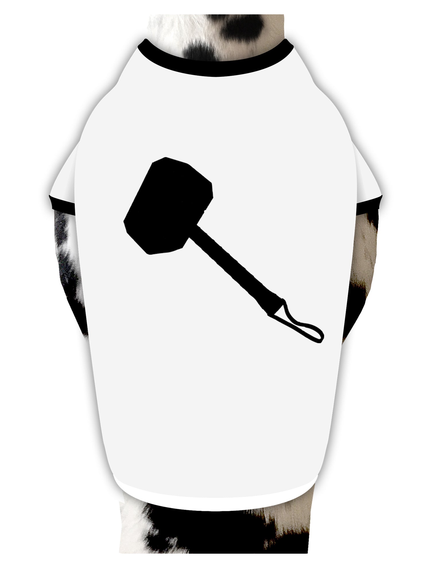 Thors Hammer Nordic Runes Lucky Odin Mjolnir Valhalla Dog Shirt by TooLoud-Dog Shirt-TooLoud-White-with-Black-Small-Davson Sales