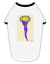 Jellyfish Outlined in Purple Watercolor Stylish Cotton Dog Shirt-Dog Shirt-TooLoud-White-with-Black-Small-Davson Sales