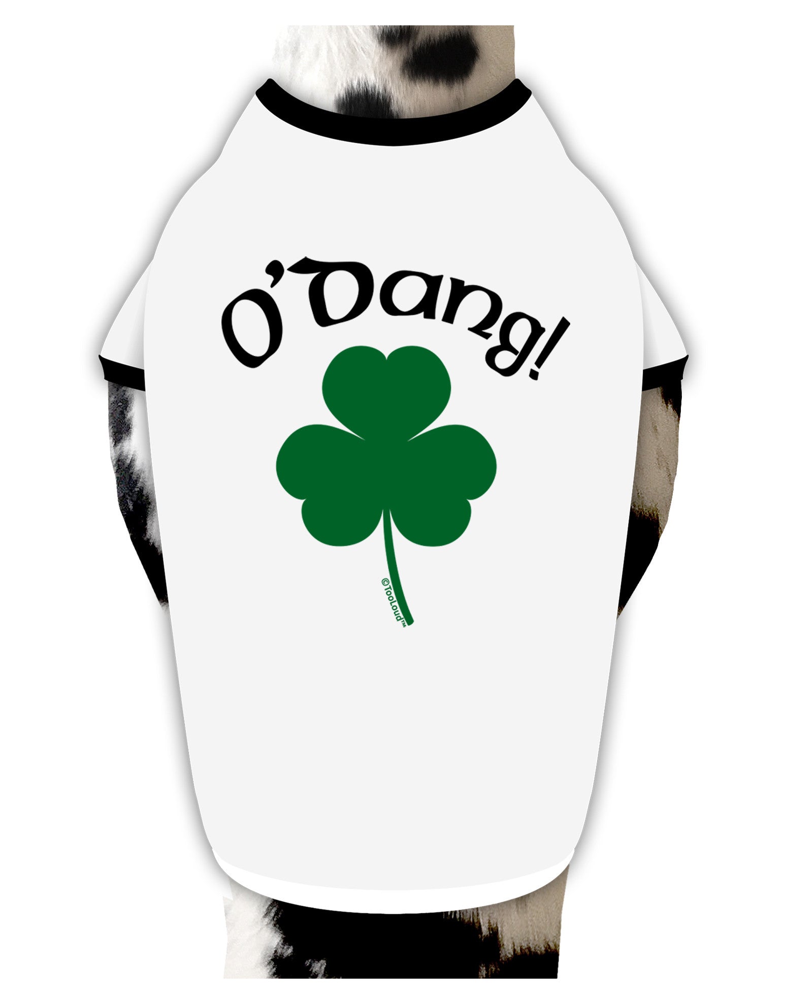 O'Dang - St Patrick's Day Dog Shirt-Dog Shirt-TooLoud-White-with-Black-Small-Davson Sales