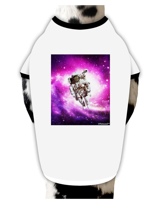 Astronaut Cat Dog Shirt-Dog Shirt-TooLoud-White-with-Black-XL-Davson Sales