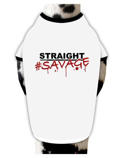 Straight Savage Dog Shirt-Dog Shirt-TooLoud-White-with-Black-Small-Davson Sales