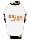 Halloween Pumpkins Dog Shirt White with Black Small