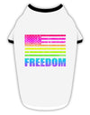 American Pride - Rainbow Flag - Freedom Stylish Cotton Dog Shirt-Dog Shirt-TooLoud-White-with-Black-Small-Davson Sales