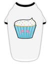 Cute Cupcake with Sprinkles - Heart Eyes Stylish Cotton Dog Shirt by TooLoud-Dog Shirt-TooLoud-White-with-Black-Small-Davson Sales