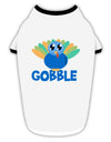 Cute Gobble Turkey Blue Stylish Cotton Dog Shirt-Dog Shirt-TooLoud-White-with-Black-Small-Davson Sales