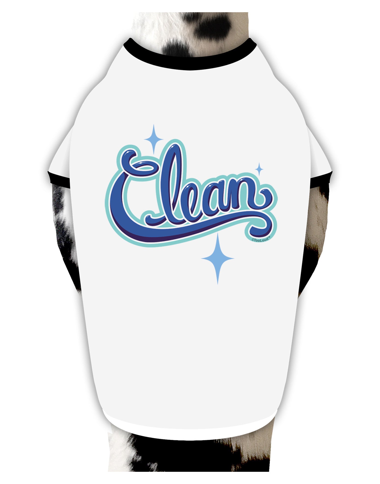 Clean Text Dog Shirt-Dog Shirt-TooLoud-White-with-Black-Small-Davson Sales