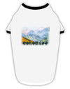 CO Fog Mountains Text Stylish Cotton Dog Shirt-Dog Shirt-TooLoud-White-with-Black-Small-Davson Sales