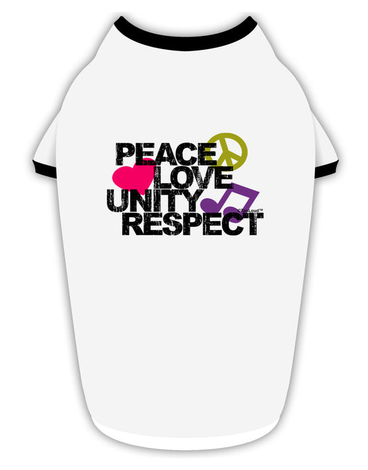 PLUR Distressed Text Stylish Cotton Dog Shirt-Dog Shirt-TooLoud-White-with-Black-Small-Davson Sales