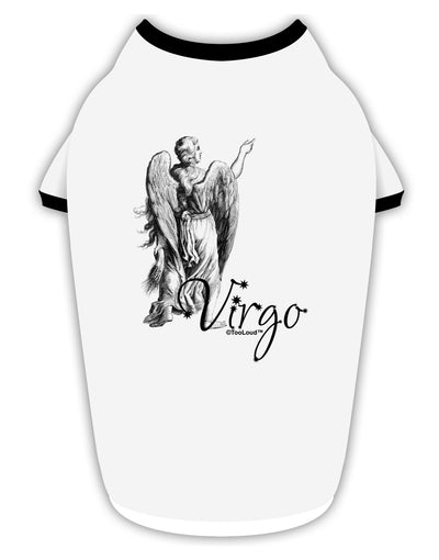 Virgo Illustration Stylish Cotton Dog Shirt-Dog Shirt-TooLoud-White-with-Black-Small-Davson Sales