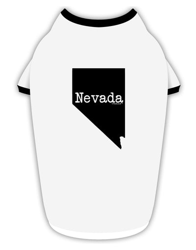 Nevada - United States Shape Stylish Cotton Dog Shirt by TooLoud-Dog Shirt-TooLoud-White-with-Black-Small-Davson Sales