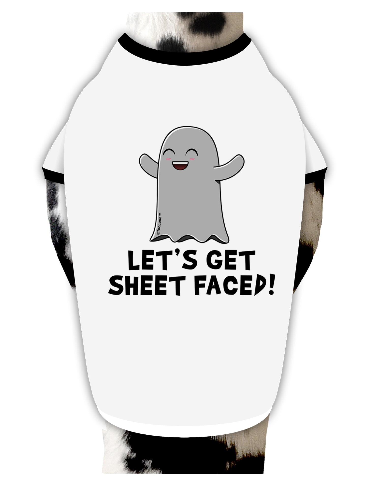 Let's Get Sheet Faced Dog Shirt by TooLoud-Dog Shirt-TooLoud-White-with-Black-Small-Davson Sales