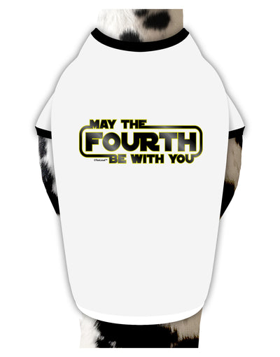 May The Fourth Be With You Dog Shirt-Dog Shirt-TooLoud-White-with-Black-Small-Davson Sales