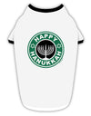 Happy Hanukkah Latte Logo Stylish Cotton Dog Shirt-Dog Shirt-TooLoud-White-with-Black-Small-Davson Sales