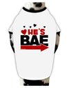 He's BAE - Right Arrow Stylish Cotton Dog Shirt-Dog Shirt-TooLoud-White-with-Black-Small-Davson Sales