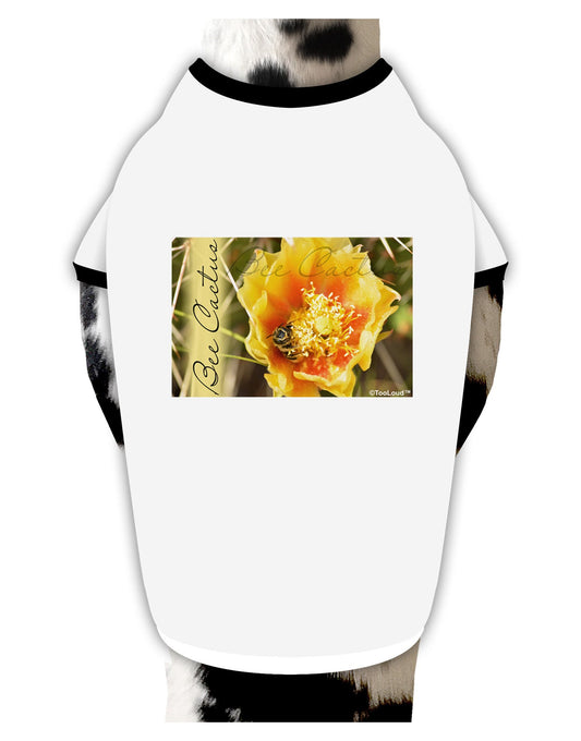 Bee Cactus with Text Dog Shirt-Dog Shirt-TooLoud-White-with-Black-XL-Davson Sales