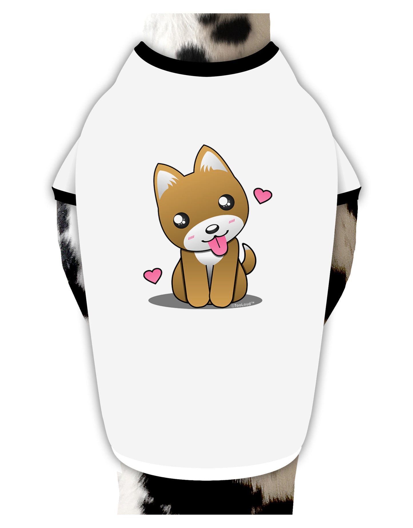 Kawaii Puppy Dog Shirt-Dog Shirt-TooLoud-White-with-Black-Small-Davson Sales