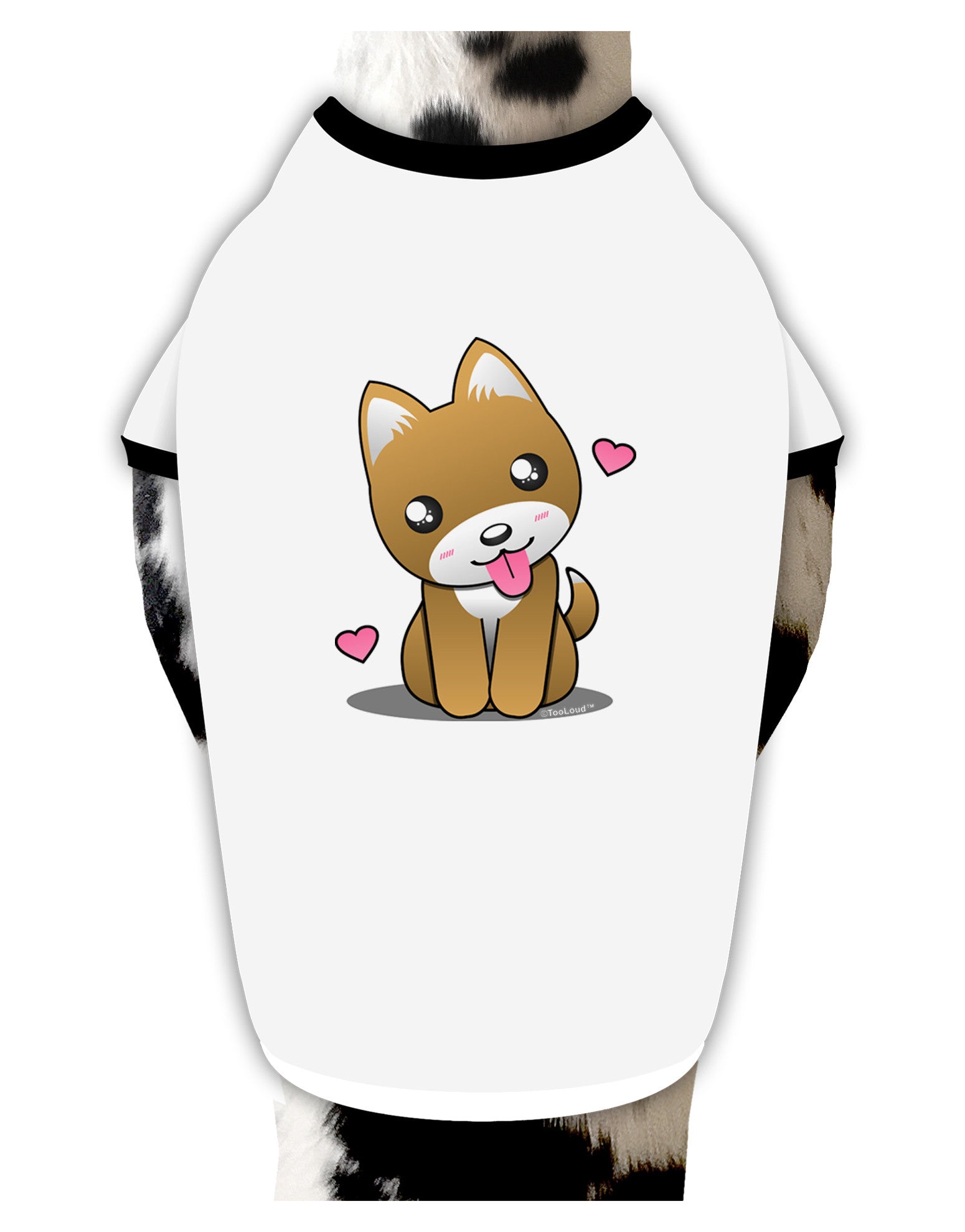 Kawaii Puppy Dog Shirt-Dog Shirt-TooLoud-White-with-Black-Small-Davson Sales