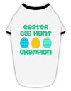 Easter Egg Hunt Champion - Blue and Green Stylish Cotton Dog Shirt by TooLoud-Dog Shirt-TooLoud-White-with-Black-Small-Davson Sales