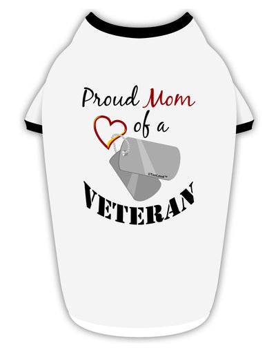 Mom of Veteran Stylish Cotton Dog Shirt-Dog Shirt-TooLoud-White-with-Black-Small-Davson Sales