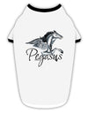 Pegasus Color Illustration Stylish Cotton Dog Shirt-Dog Shirt-TooLoud-White-with-Black-Small-Davson Sales