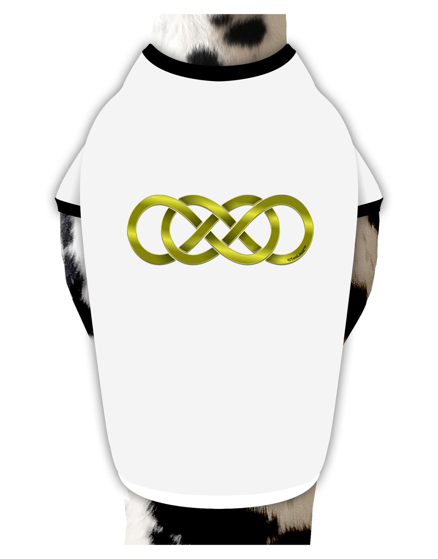 Double Infinity Gold Dog Shirt-Dog Shirt-TooLoud-White-with-Black-Small-Davson Sales