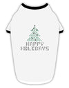 Happy Holidays Sparkles Stylish Cotton Dog Shirt-Dog Shirt-TooLoud-White-with-Black-Small-Davson Sales