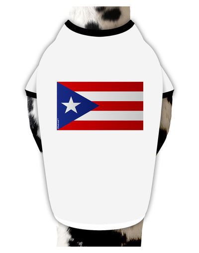 Puerto Rico Flag Dog Shirt-Dog Shirt-TooLoud-White-with-Black-Small-Davson Sales