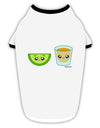 Cute Tequila Shot and Lime Wedge Stylish Cotton Dog Shirt by TooLoud-Dog Shirt-TooLoud-White-with-Black-Small-Davson Sales