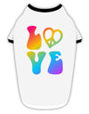 Peace and Love - Peace Heart Love Stylish Cotton Dog Shirt-Dog Shirt-TooLoud-White-with-Black-Small-Davson Sales