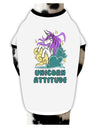 TooLoud Unicorn Attitude Dog Shirt-Dog Shirt-TooLoud-White-with-Black-Small-Davson Sales