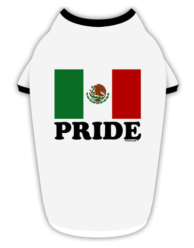 Mexican Pride - Mexican Flag Stylish Cotton Dog Shirt by TooLoud-Dog Shirt-TooLoud-White-with-Black-Small-Davson Sales