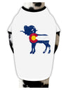 TooLoud Grunge Colorado Emblem Flag Dog Shirt-Dog Shirt-TooLoud-White-with-Black-Small-Davson Sales