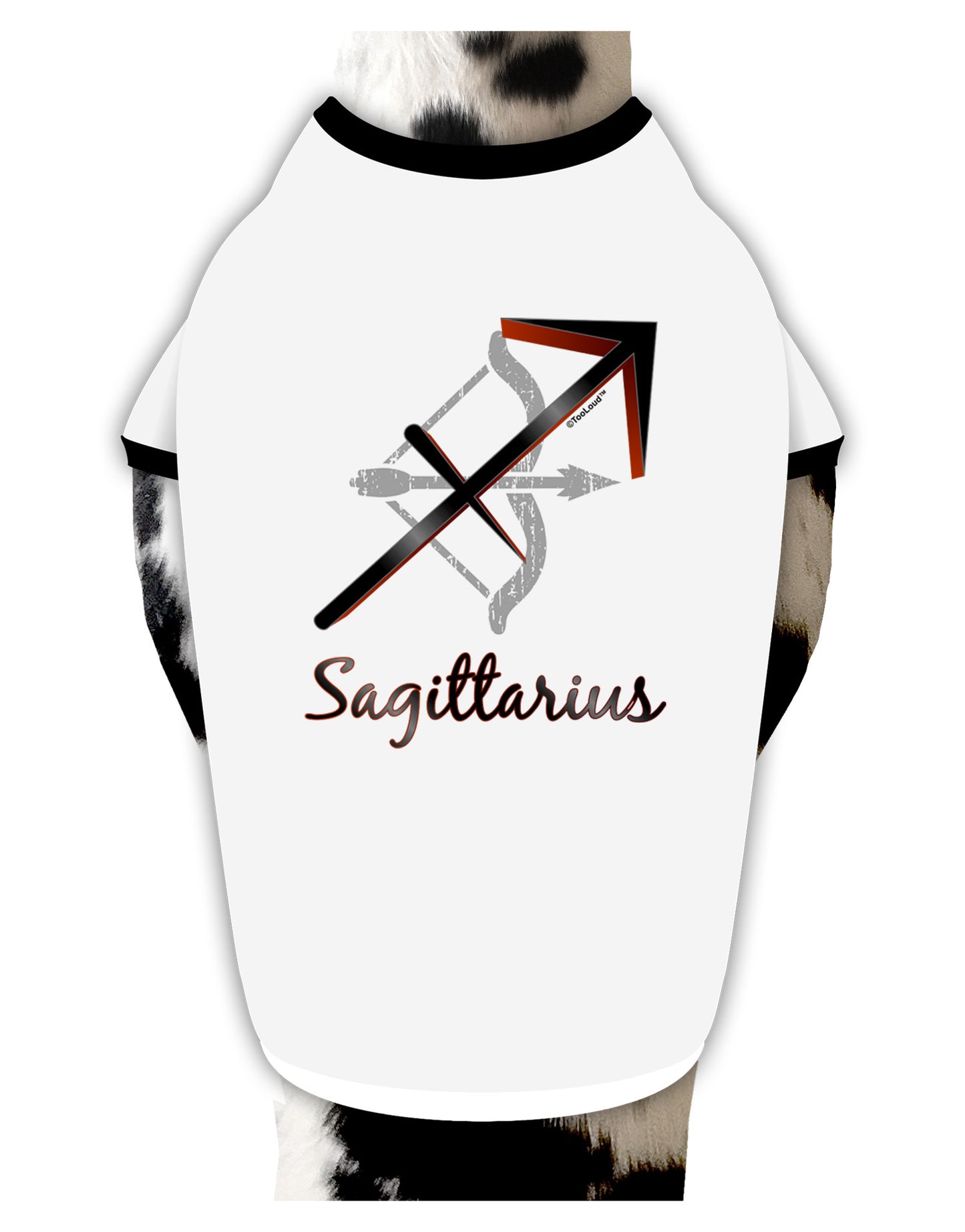 Sagittarius Symbol Dog Shirt-Dog Shirt-TooLoud-White-with-Black-Small-Davson Sales