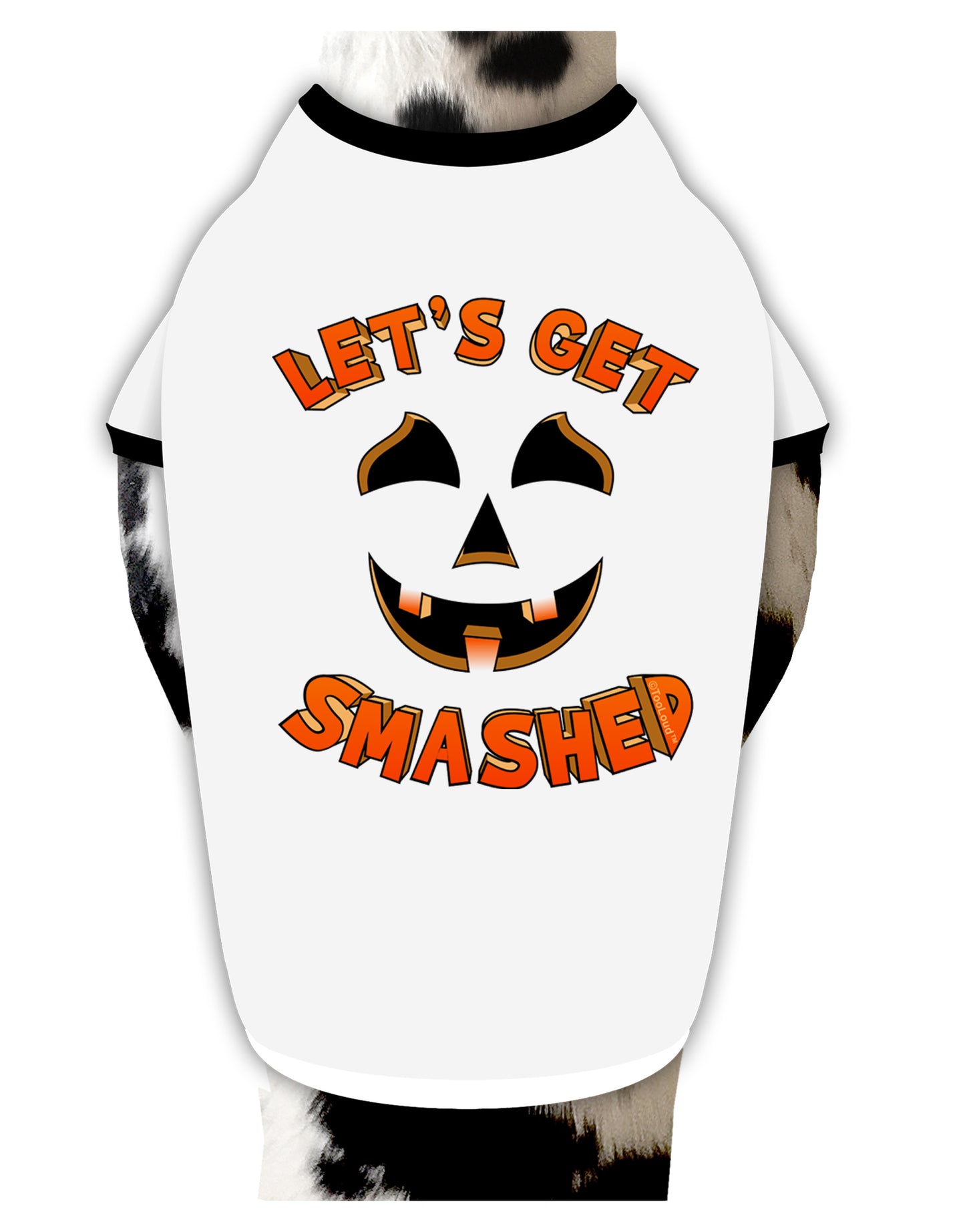 Let's Get Smashed Pumpkin Dog Shirt by TooLoud-Dog Shirt-TooLoud-White-with-Black-Small-Davson Sales