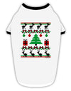 Tree with Gifts Ugly Christmas Sweater Stylish Cotton Dog Shirt-Dog Shirt-TooLoud-White-with-Black-Small-Davson Sales