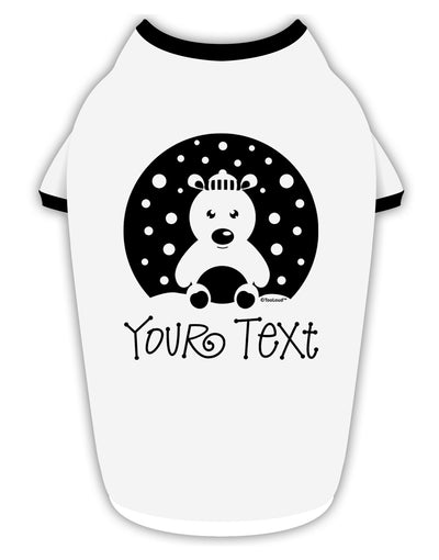 Personalized Matching Polar Bear Family Design - Your Text Stylish Cotton Dog Shirt-Dog Shirt-TooLoud-White-with-Black-Small-Davson Sales