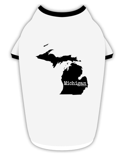 Michigan - United States Shape Stylish Cotton Dog Shirt-Dog Shirt-TooLoud-White-with-Black-Small-Davson Sales