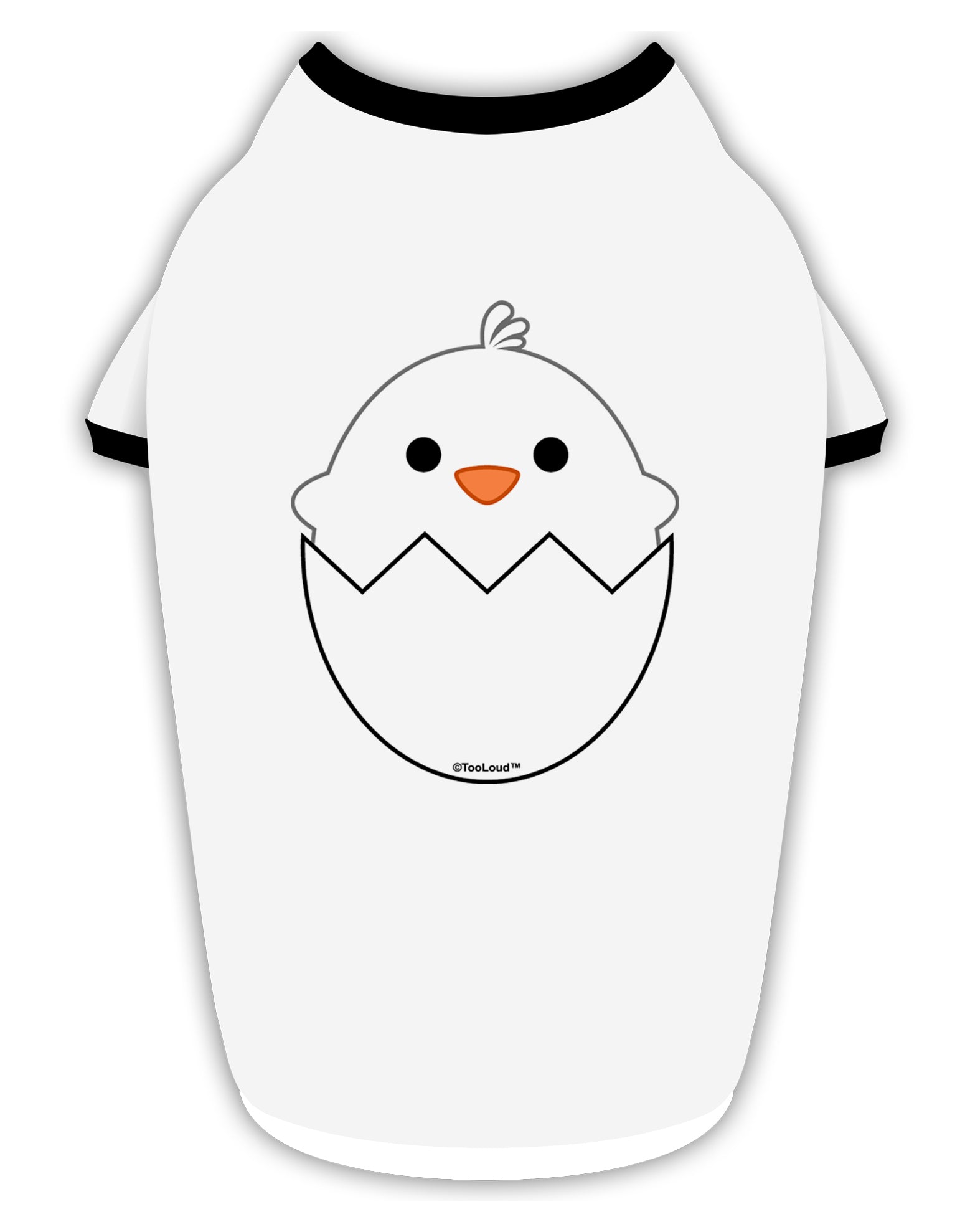 Cute Hatching Chick - White Stylish Cotton Dog Shirt by TooLoud-Dog Shirt-TooLoud-White-with-Black-Small-Davson Sales
