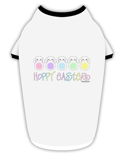 Cute Pastel Bunnies - Hoppy Easter Stylish Cotton Dog Shirt by TooLoud-Dog Shirt-TooLoud-White-with-Black-Small-Davson Sales