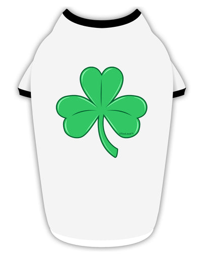 Shamrock Vector Design Stylish Cotton Dog Shirt by TooLoud-Dog Shirt-TooLoud-White-with-Black-Small-Davson Sales