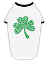 St. Patrick's Day Shamrock Design - Shamrocks Stylish Cotton Dog Shirt by TooLoud