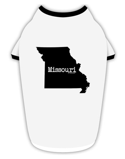 Missouri - United States Shape Stylish Cotton Dog Shirt-Dog Shirt-TooLoud-White-with-Black-Small-Davson Sales