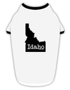 Idaho - United States Shape Stylish Cotton Dog Shirt by TooLoud-Dog Shirt-TooLoud-White-with-Black-Small-Davson Sales