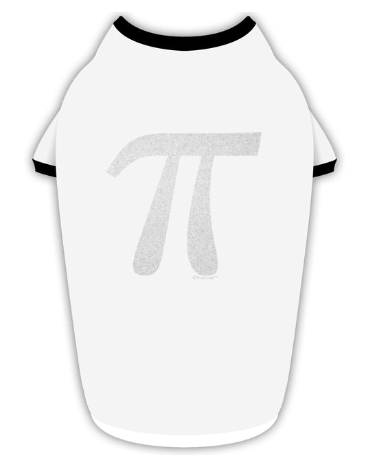 Pi Symbol Glitter - White Stylish Cotton Dog Shirt by TooLoud-Dog Shirt-TooLoud-White-with-Black-Small-Davson Sales