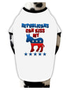 Republicans Can Kiss My - Democrat Stylish Cotton Dog Shirt-Dog Shirt-TooLoud-White-with-Black-Small-Davson Sales