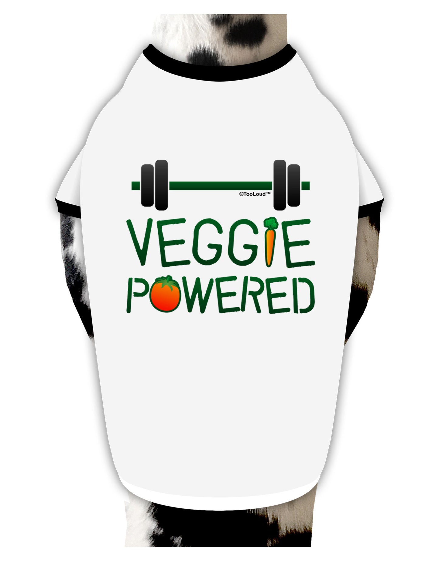 Veggie Powered Dog Shirt-Dog Shirt-TooLoud-White-with-Black-Small-Davson Sales