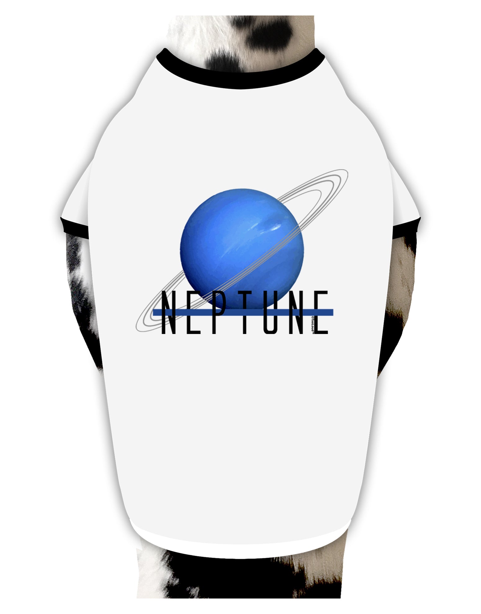 Planet Neptune Text Dog Shirt by TooLoud-Dog Shirt-TooLoud-White-with-Black-Small-Davson Sales