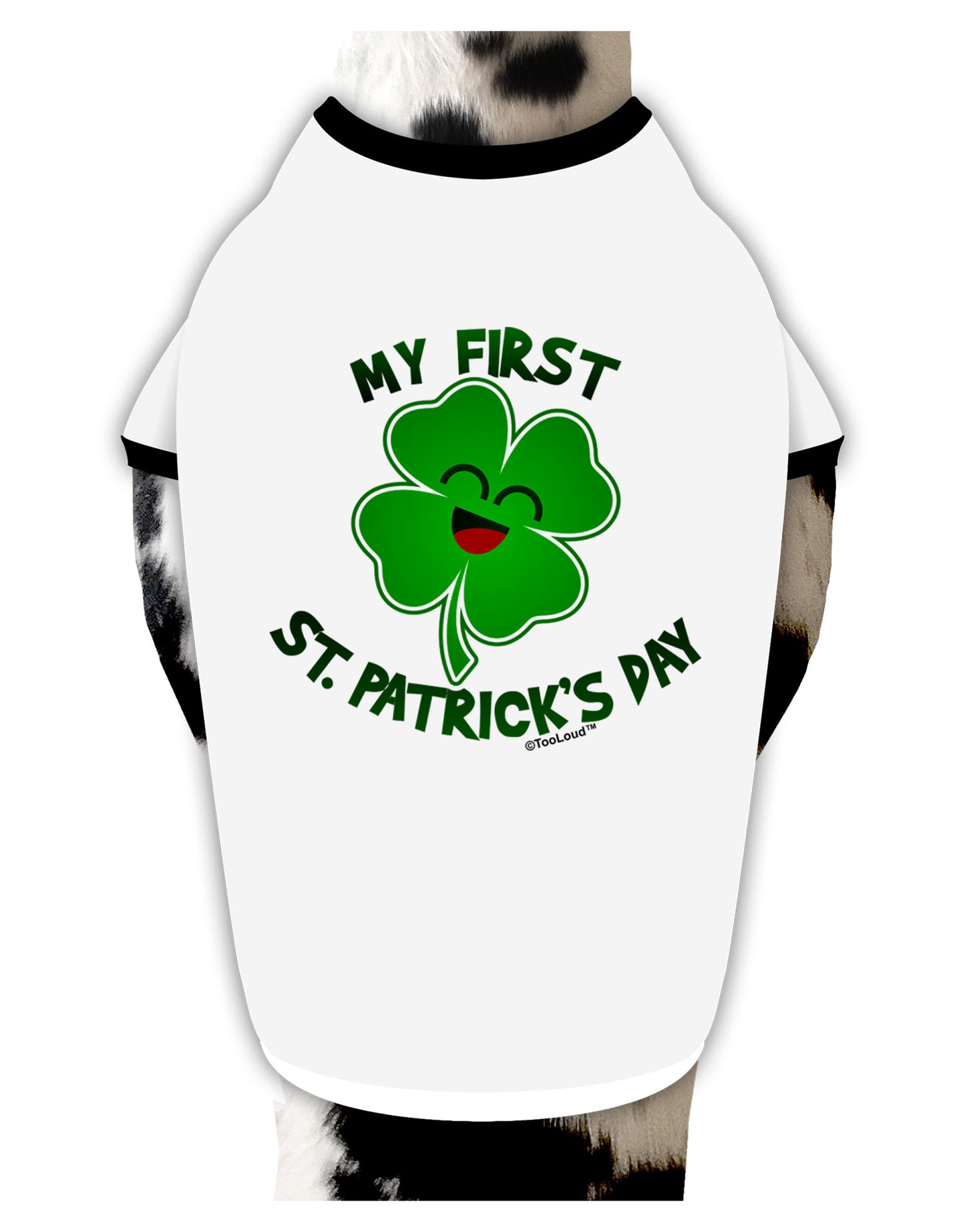 My First St. Patrick's Day Dog Shirt-Dog Shirt-TooLoud-White-with-Black-Small-Davson Sales