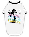 Beach Please - Summer Colors with Palm Trees Stylish Cotton Dog Shirt-Dog Shirt-TooLoud-White-with-Black-Small-Davson Sales