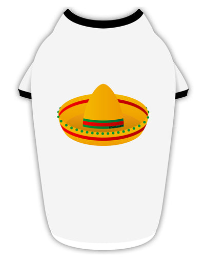 Sombrero Design Stylish Cotton Dog Shirt by TooLoud-Dog Shirt-TooLoud-White-with-Black-Small-Davson Sales